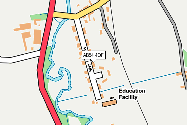 AB54 4QF map - OS OpenMap – Local (Ordnance Survey) AB54 4QF map - OS OpenMap – Local (Ordnance Survey)