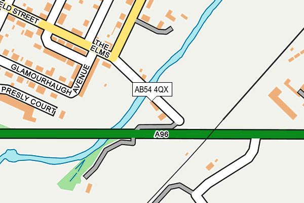 AB54 4QX map - OS OpenMap – Local (Ordnance Survey) AB54 4QX map - OS OpenMap – Local (Ordnance Survey)