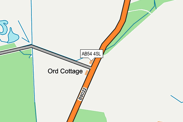 AB54 4SL map - OS OpenMap – Local (Ordnance Survey) AB54 4SL map - OS OpenMap – Local (Ordnance Survey)