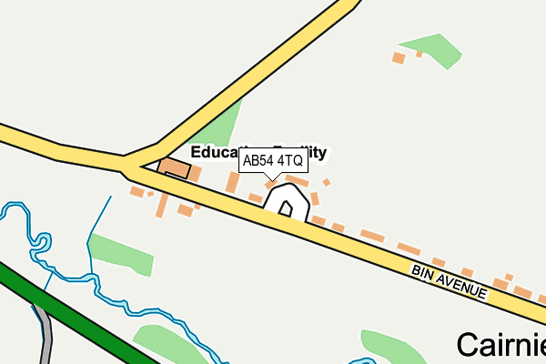 AB54 4TQ map - OS OpenMap – Local (Ordnance Survey) AB54 4TQ map - OS OpenMap – Local (Ordnance Survey)