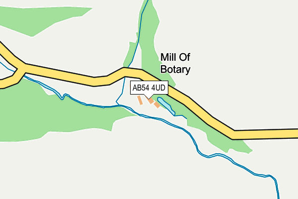 AB54 4UD map - OS OpenMap – Local (Ordnance Survey)