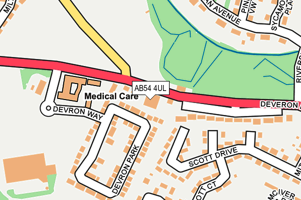 AB54 4UL map - OS OpenMap – Local (Ordnance Survey) AB54 4UL map - OS OpenMap – Local (Ordnance Survey)