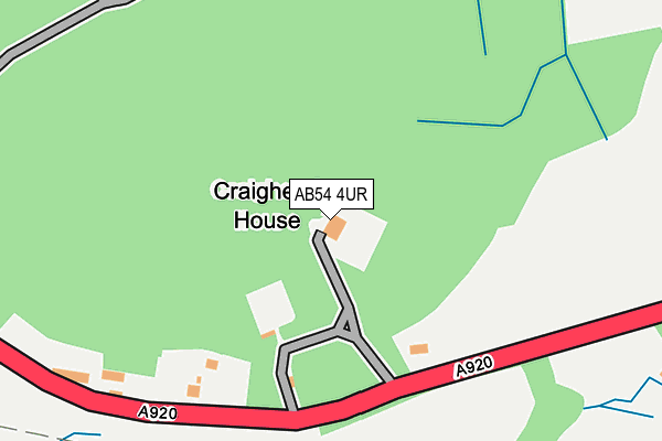 AB54 4UR map - OS OpenMap – Local (Ordnance Survey)