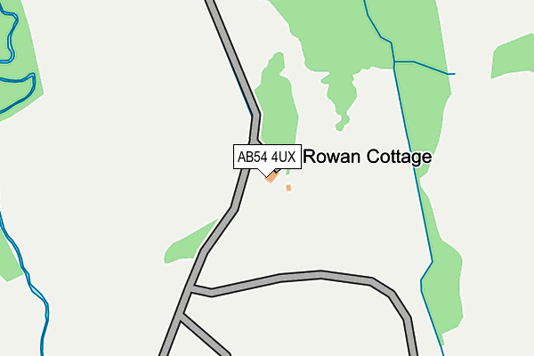 AB54 4UX map - OS OpenMap – Local (Ordnance Survey)