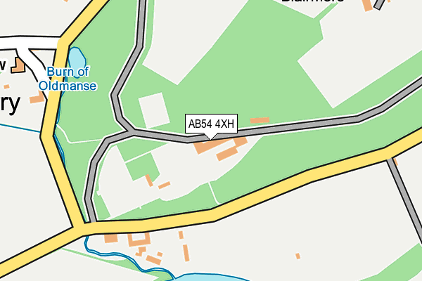AB54 4XH map - OS OpenMap – Local (Ordnance Survey) AB54 4XH map - OS OpenMap – Local (Ordnance Survey)