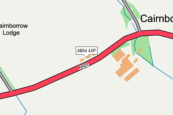 AB54 4XP map - OS OpenMap – Local (Ordnance Survey)