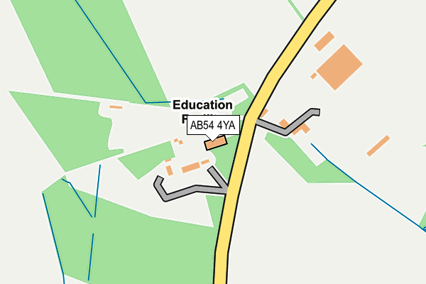 AB54 4YA map - OS OpenMap – Local (Ordnance Survey)