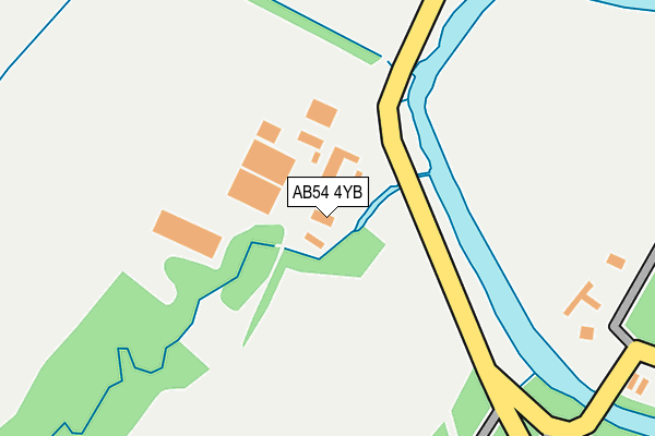 AB54 4YB map - OS OpenMap – Local (Ordnance Survey) AB54 4YB map - OS OpenMap – Local (Ordnance Survey)