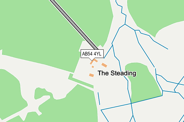 AB54 4YL map - OS OpenMap – Local (Ordnance Survey) AB54 4YL map - OS OpenMap – Local (Ordnance Survey)