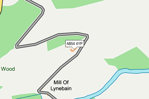 AB54 4YP map - OS OpenMap – Local (Ordnance Survey)