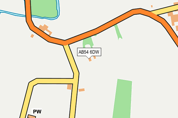 AB54 6DW map - OS OpenMap – Local (Ordnance Survey) AB54 6DW map - OS OpenMap – Local (Ordnance Survey)