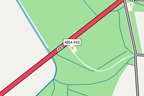 AB54 6XS map - OS OpenMap – Local (Ordnance Survey) AB54 6XS map - OS OpenMap – Local (Ordnance Survey)