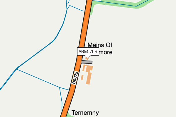 AB54 7LR map - OS OpenMap – Local (Ordnance Survey) AB54 7LR map - OS OpenMap – Local (Ordnance Survey)