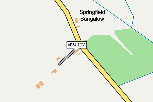 AB54 7QY map - OS OpenMap – Local (Ordnance Survey) AB54 7QY map - OS OpenMap – Local (Ordnance Survey)