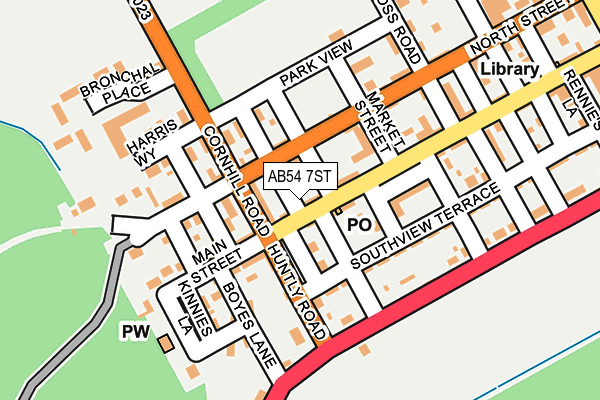 AB54 7ST map - OS OpenMap – Local (Ordnance Survey) AB54 7ST map - OS OpenMap – Local (Ordnance Survey)