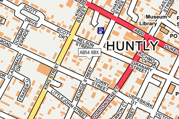 AB54 8BX map - OS OpenMap – Local (Ordnance Survey) AB54 8BX map - OS OpenMap – Local (Ordnance Survey)