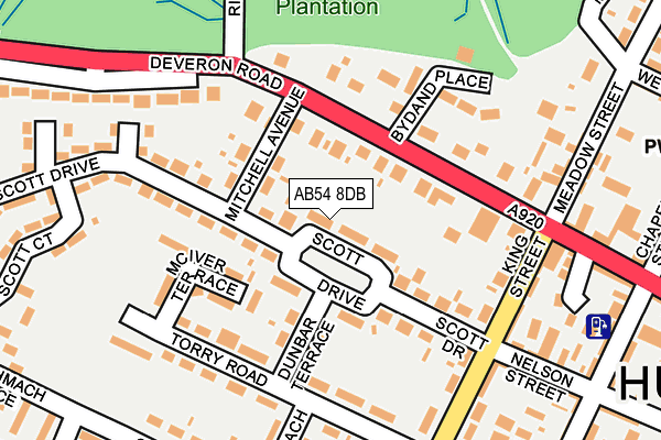 AB54 8DB map - OS OpenMap – Local (Ordnance Survey) AB54 8DB map - OS OpenMap – Local (Ordnance Survey)