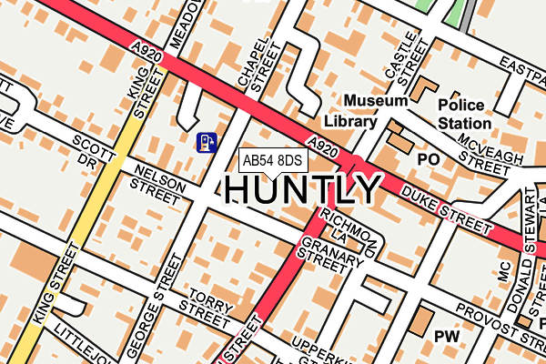 AB54 8DS map - OS OpenMap – Local (Ordnance Survey) AB54 8DS map - OS OpenMap – Local (Ordnance Survey)
