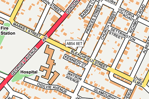AB54 8ET map - OS OpenMap – Local (Ordnance Survey) AB54 8ET map - OS OpenMap – Local (Ordnance Survey)