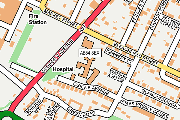 AB54 8EX map - OS OpenMap – Local (Ordnance Survey) AB54 8EX map - OS OpenMap – Local (Ordnance Survey)