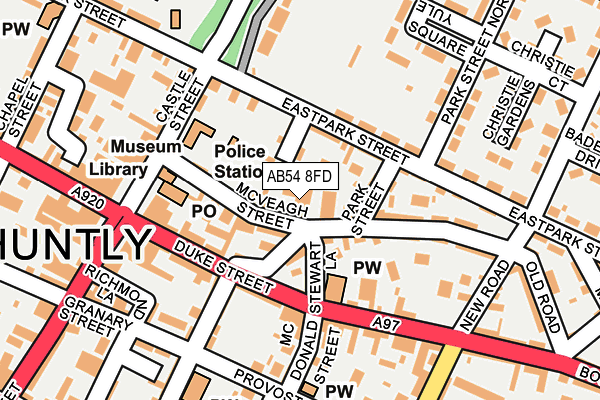 AB54 8FD map - OS OpenMap – Local (Ordnance Survey) AB54 8FD map - OS OpenMap – Local (Ordnance Survey)