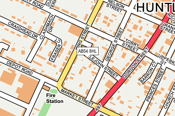 AB54 8HL map - OS OpenMap – Local (Ordnance Survey) AB54 8HL map - OS OpenMap – Local (Ordnance Survey)