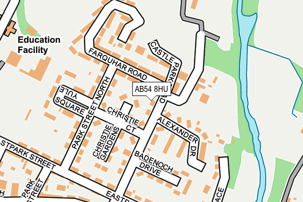 AB54 8HU map - OS OpenMap – Local (Ordnance Survey) AB54 8HU map - OS OpenMap – Local (Ordnance Survey)