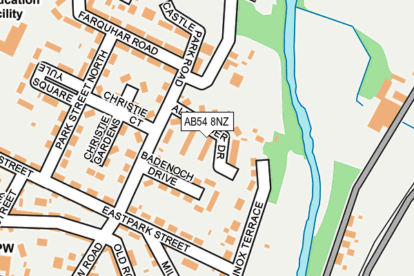 AB54 8NZ map - OS OpenMap – Local (Ordnance Survey) AB54 8NZ map - OS OpenMap – Local (Ordnance Survey)