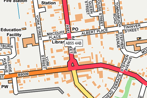 AB55 4AB map - OS OpenMap – Local (Ordnance Survey) AB55 4AB map - OS OpenMap – Local (Ordnance Survey)