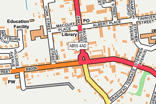 AB55 4AD map - OS OpenMap – Local (Ordnance Survey) AB55 4AD map - OS OpenMap – Local (Ordnance Survey)