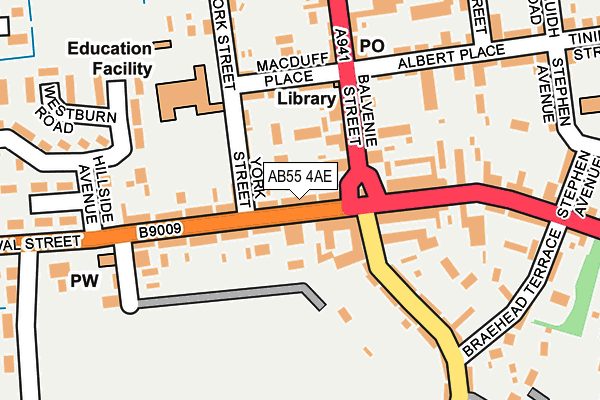 AB55 4AE map - OS OpenMap – Local (Ordnance Survey) AB55 4AE map - OS OpenMap – Local (Ordnance Survey)