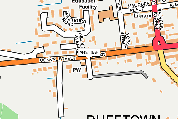 AB55 4AH map - OS OpenMap – Local (Ordnance Survey) AB55 4AH map - OS OpenMap – Local (Ordnance Survey)