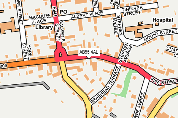 AB55 4AL map - OS OpenMap – Local (Ordnance Survey) AB55 4AL map - OS OpenMap – Local (Ordnance Survey)