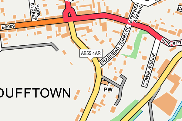 AB55 4AR map - OS OpenMap – Local (Ordnance Survey) AB55 4AR map - OS OpenMap – Local (Ordnance Survey)