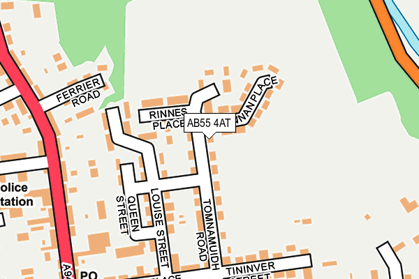 AB55 4AT map - OS OpenMap – Local (Ordnance Survey) AB55 4AT map - OS OpenMap – Local (Ordnance Survey)