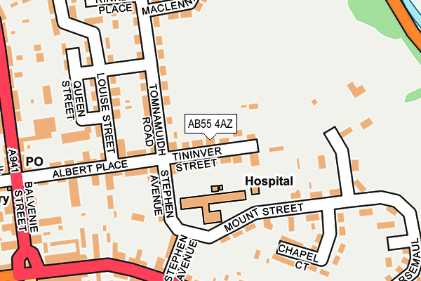 AB55 4AZ map - OS OpenMap – Local (Ordnance Survey) AB55 4AZ map - OS OpenMap – Local (Ordnance Survey)