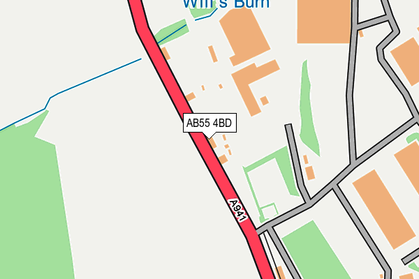 AB55 4BD map - OS OpenMap – Local (Ordnance Survey) AB55 4BD map - OS OpenMap – Local (Ordnance Survey)