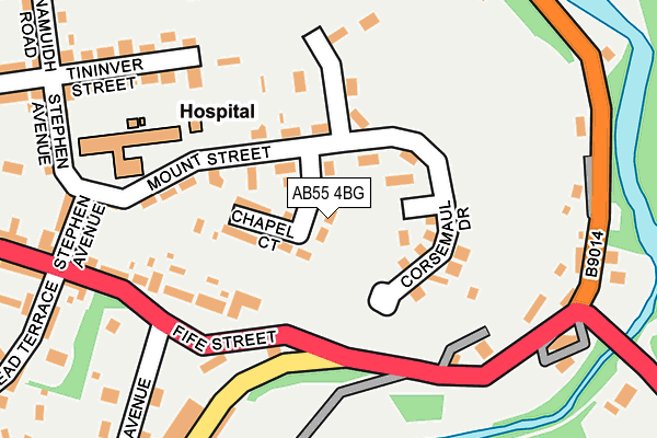 AB55 4BG map - OS OpenMap – Local (Ordnance Survey) AB55 4BG map - OS OpenMap – Local (Ordnance Survey)