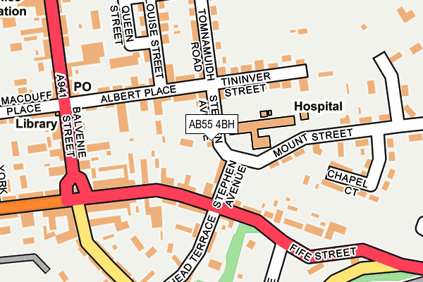AB55 4BH map - OS OpenMap – Local (Ordnance Survey) AB55 4BH map - OS OpenMap – Local (Ordnance Survey)