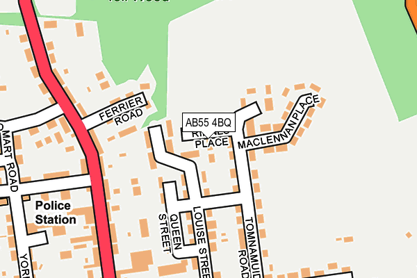 AB55 4BQ map - OS OpenMap – Local (Ordnance Survey) AB55 4BQ map - OS OpenMap – Local (Ordnance Survey)