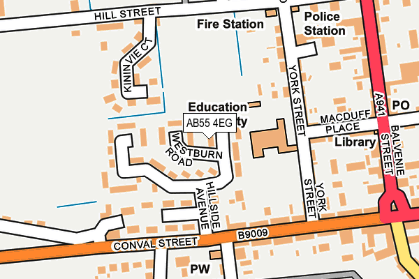 AB55 4EG map - OS OpenMap – Local (Ordnance Survey) AB55 4EG map - OS OpenMap – Local (Ordnance Survey)