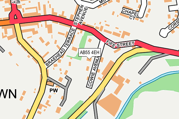 AB55 4EH map - OS OpenMap – Local (Ordnance Survey) AB55 4EH map - OS OpenMap – Local (Ordnance Survey)
