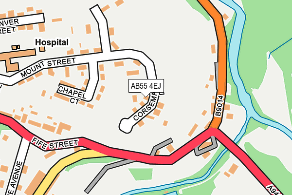 AB55 4EJ map - OS OpenMap – Local (Ordnance Survey) AB55 4EJ map - OS OpenMap – Local (Ordnance Survey)