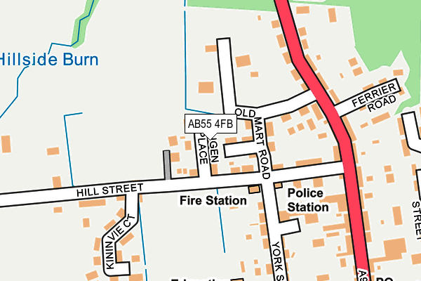 AB55 4FB map - OS OpenMap – Local (Ordnance Survey) AB55 4FB map - OS OpenMap – Local (Ordnance Survey)