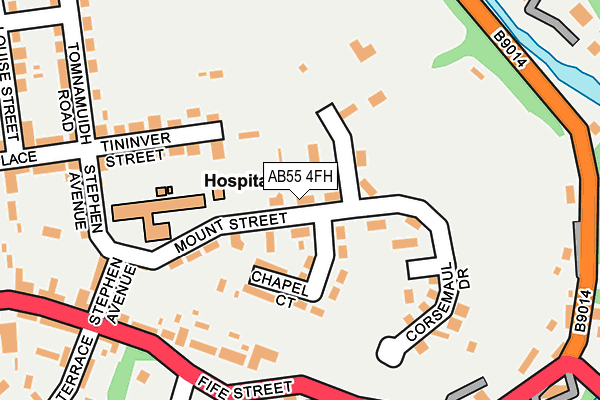 AB55 4FH map - OS OpenMap – Local (Ordnance Survey) AB55 4FH map - OS OpenMap – Local (Ordnance Survey)