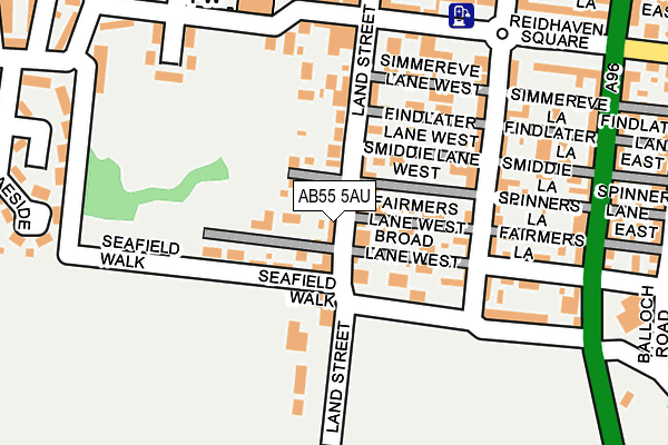 AB55 5AU map - OS OpenMap – Local (Ordnance Survey) AB55 5AU map - OS OpenMap – Local (Ordnance Survey)