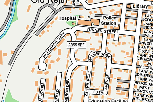 AB55 5BF map - OS OpenMap – Local (Ordnance Survey) AB55 5BF map - OS OpenMap – Local (Ordnance Survey)