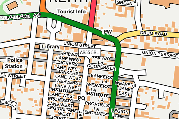 AB55 5BL map - OS OpenMap – Local (Ordnance Survey) AB55 5BL map - OS OpenMap – Local (Ordnance Survey)