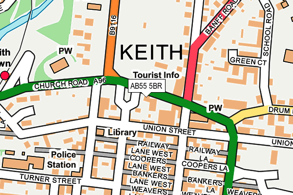AB55 5BR map - OS OpenMap – Local (Ordnance Survey) AB55 5BR map - OS OpenMap – Local (Ordnance Survey)