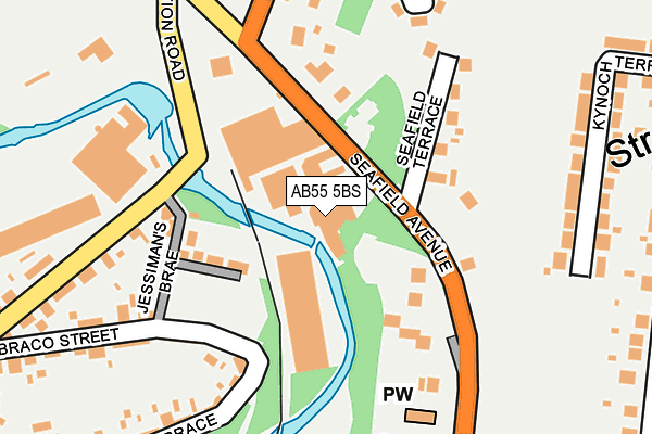 AB55 5BS map - OS OpenMap – Local (Ordnance Survey) AB55 5BS map - OS OpenMap – Local (Ordnance Survey)